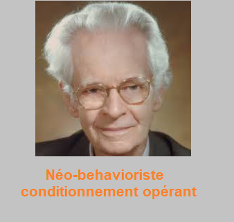 Skinner : Néo-behavioriste - conditionnement opérant (1904-1974)